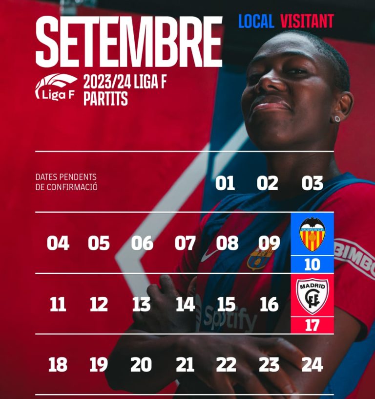 FC Barcelona Femeni September fixtures
