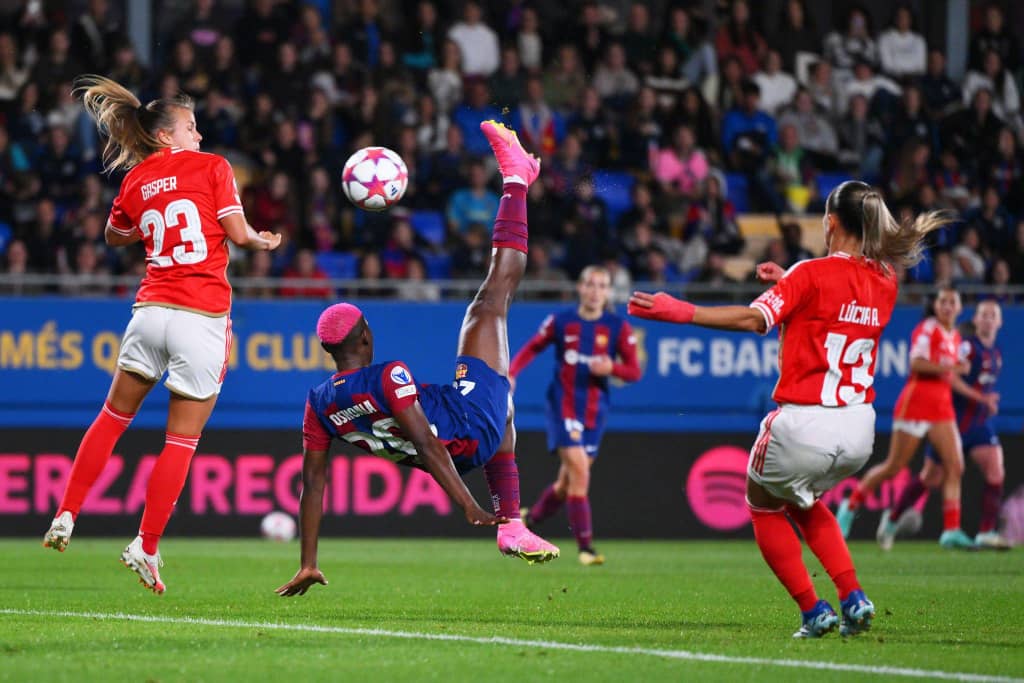 Asisat Oshoala score overhead kick against Benfica