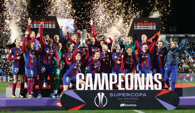 Barcelona Femeni win the 2024 Supercopa de Espana