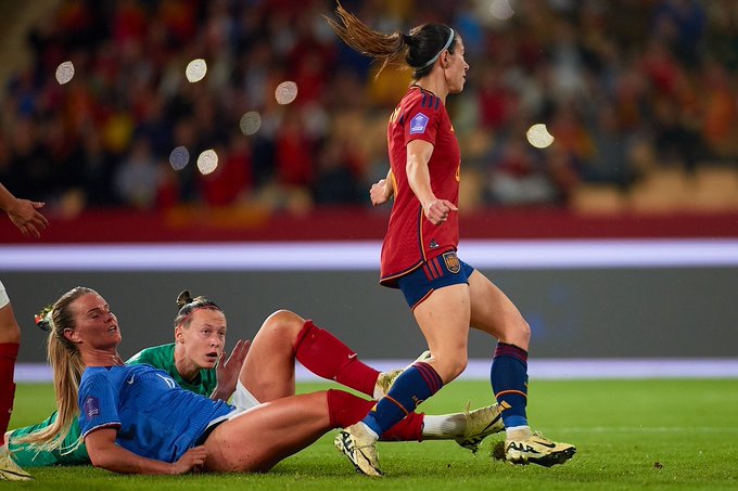 Aitana Bonmati score for Spain in the UEFA Women's Nations League final