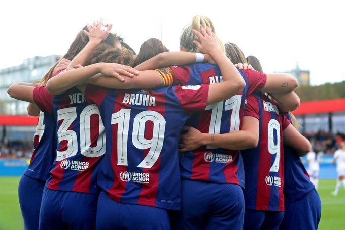 Barcelona Femeni Inches Closer to Liga F Title Defense with Dominant 8-0…